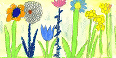 Blumenzeichnung.