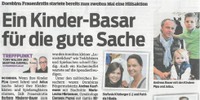 Kinderbasar.Zeitungsausschnitt.