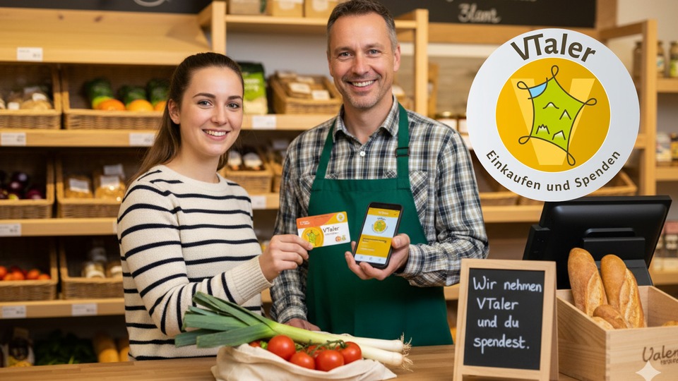 Einkaufen und Spenden